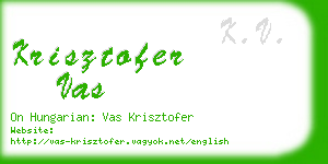 krisztofer vas business card